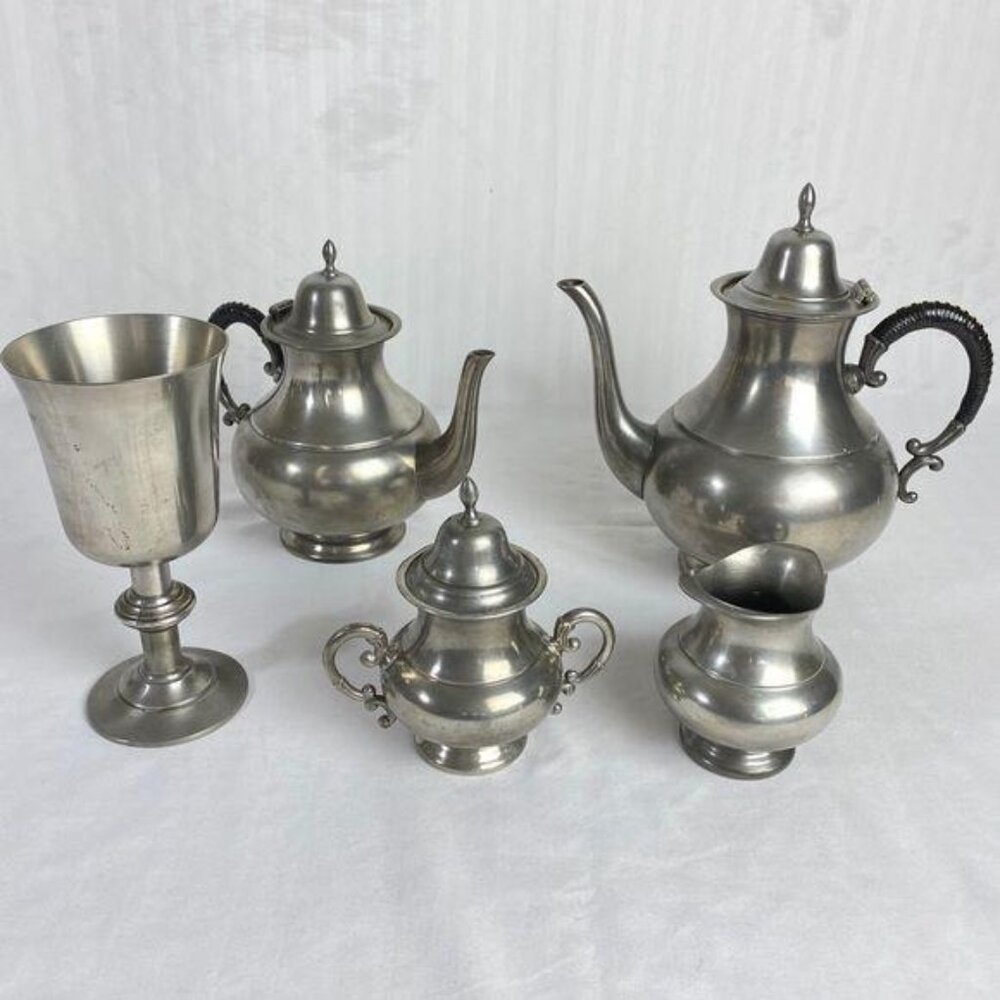 Vintage Pewter Set Kurz Tiel Holland and Goblet